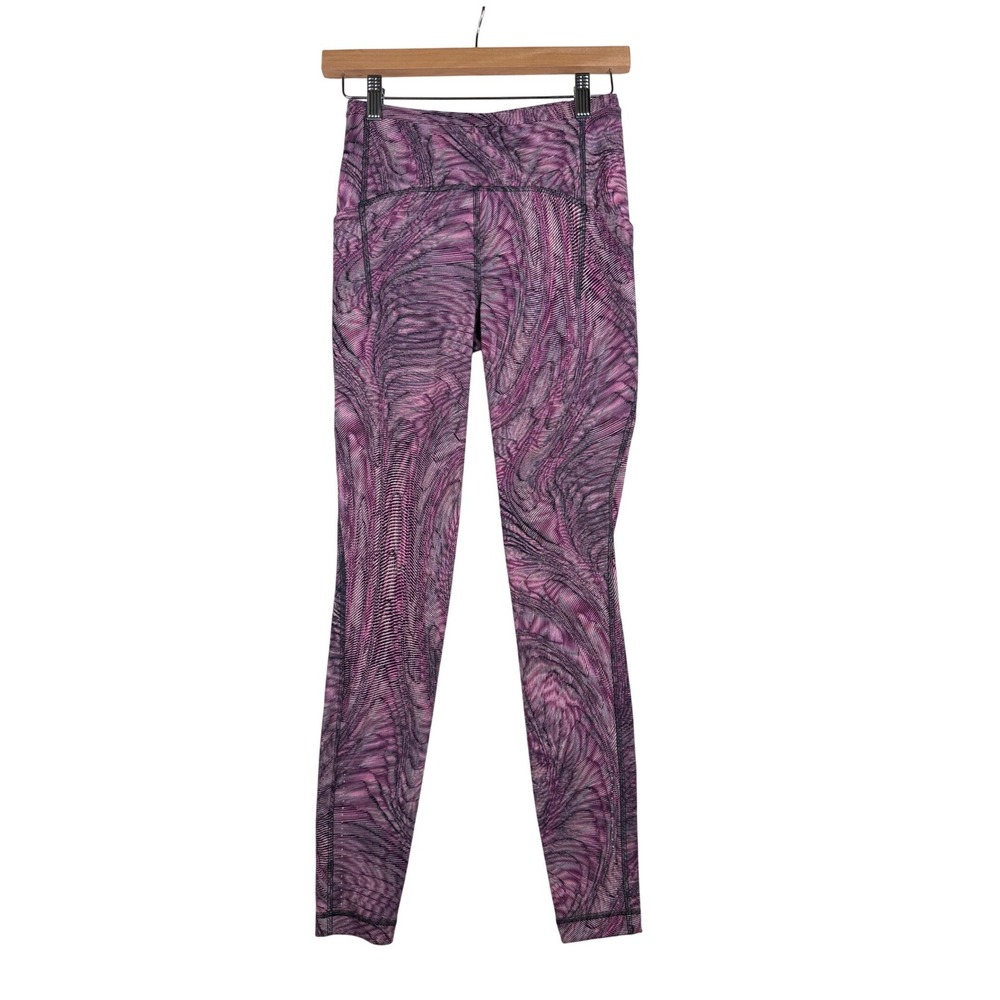 Lululemon Swift Speed High Rise Leggings size‎ 4 Pink/Black